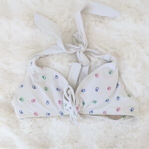 op ocean pacific white monogram bikini top